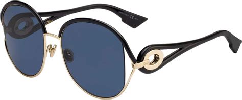 Dior New Volute Blue Mirror Shaded Gold A9 Round Ladies 